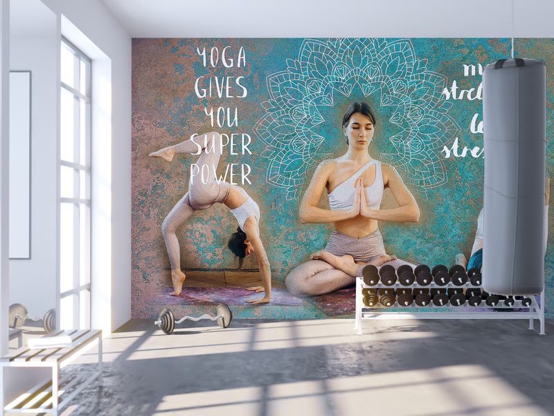 Yoga Gives You Super Power Custiomised Wallpaper for wall