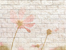 Floral Texture Brick Wallpaper