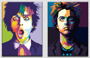 Green Day Band Pop Art, Set Of 2