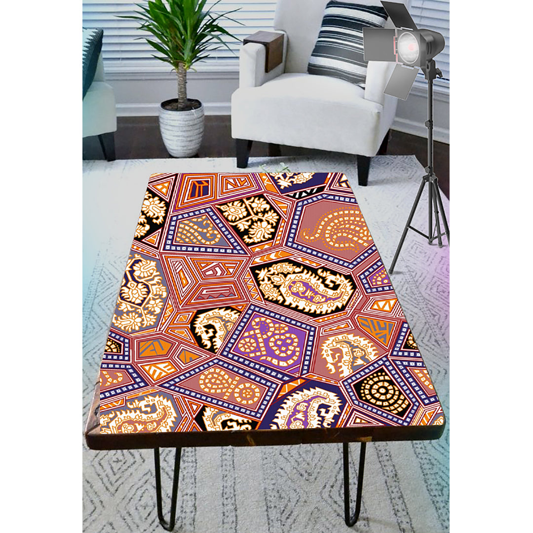 Jodhpuri Art Self Adhesive Sticker For Table
