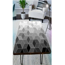 Gray Shaded Diamond Shape 3D Art Self Adhesive Sticker For Table