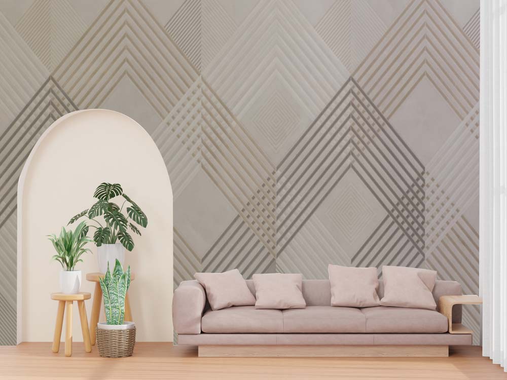 3D Line Art Customize Wallpaper