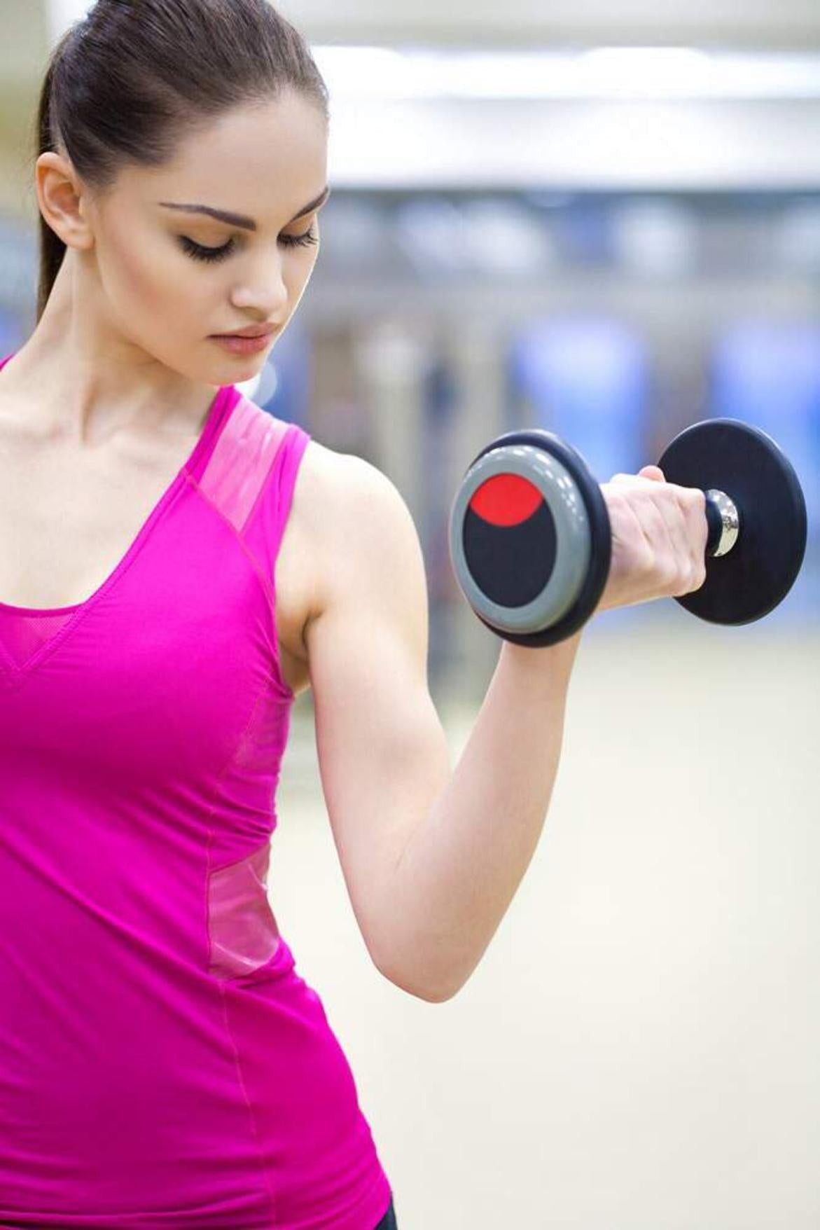 Woman Dumbbell Gym Wallpaper