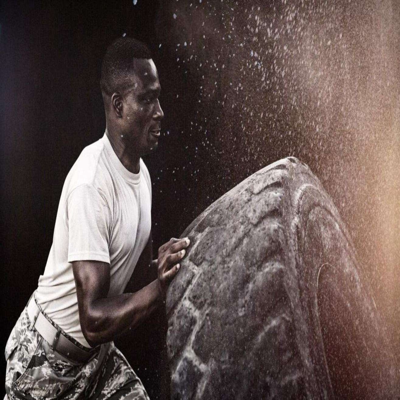 Man Tyre Gym Wallpaper