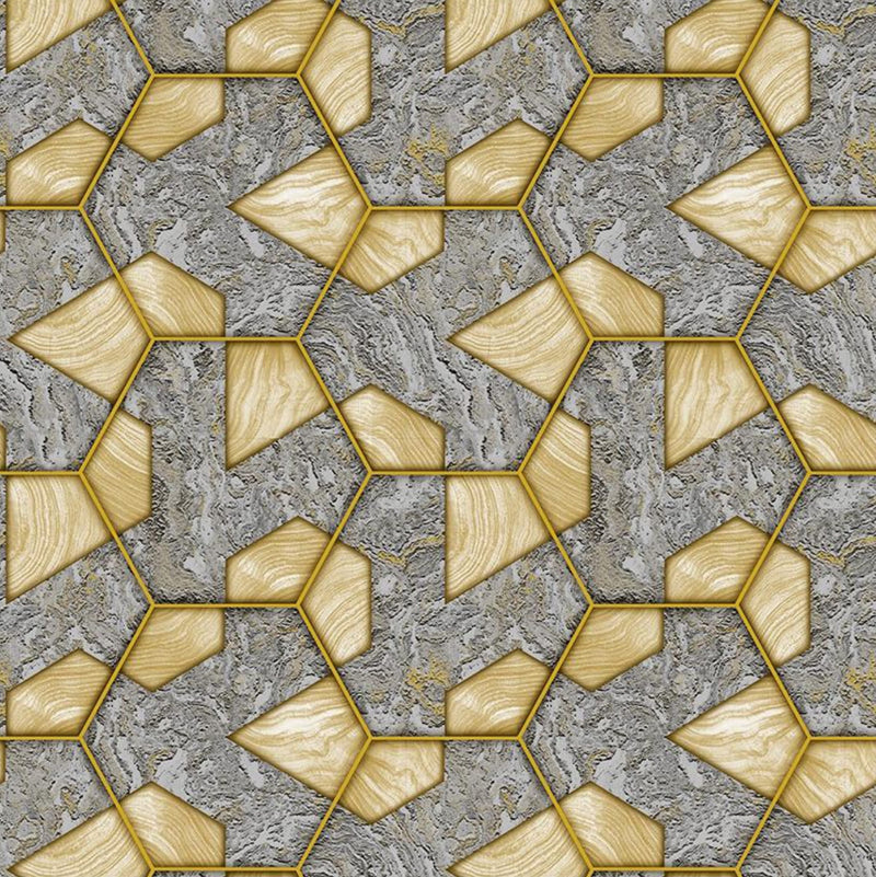 Max Honeycomb Marble Wallpaper