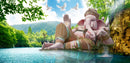 Lord Ganesha River Landscape Wallpaper