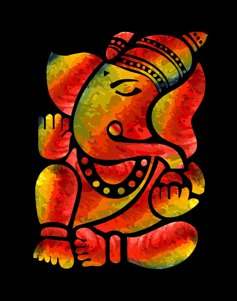 Lord Ganesha Multicolor Wallpaper
