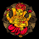Lord Ganesha Golden Pink Wallpaper