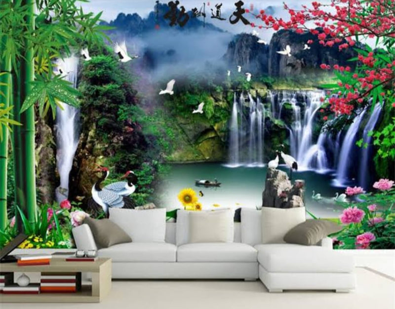 Waterfal Landscape Customised Wallpaper for wall