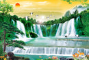 Sunrise Waterfall 3D Customised Wallpaper for wall
