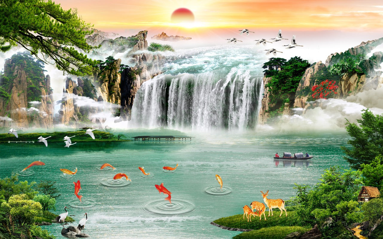 Beautiful Heaven Like Landscape Customised Wallpaper for wall