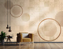 Brown Round 3D wall covering