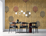Brown Wood Door Textured wall covering