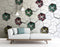 White Stone, Colourfull Flowers 3D Cusomised  wall covering