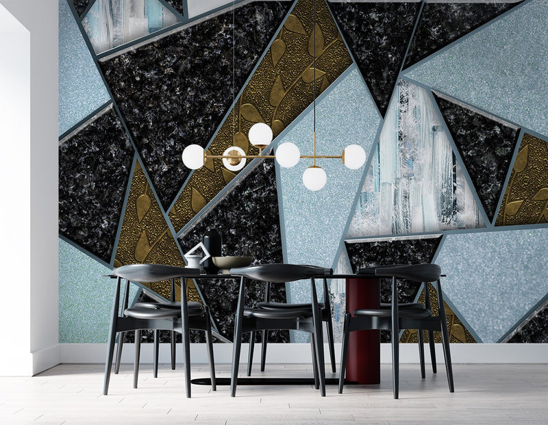 Geometric Broken Marble Customised Wallpaper wall covering