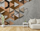 Brown Triangle Wallpaper wall covering