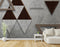 Brown and White Triangle Geometric Look wallpaper for wall
