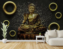 Copper Finish Look Gautam Buddha wallpaper for wall