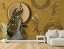 Sculptute Look Peacock wallpaper for wall