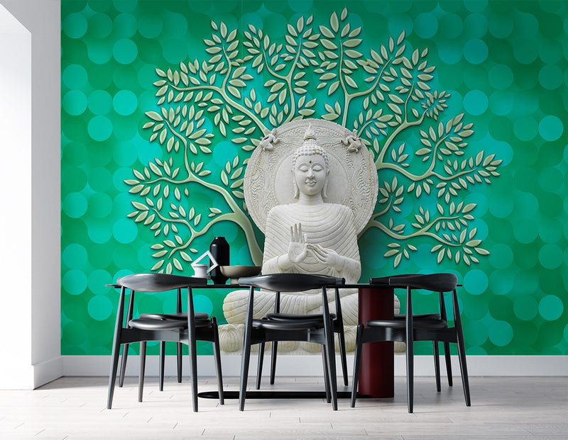 Gautam Buddha Meditating Customised wallpaper