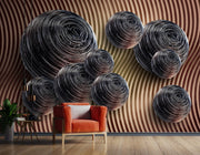 Wired Hand made Ball wallpaper for wall