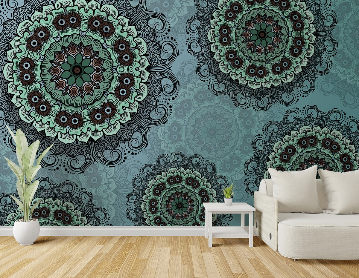 Black Flower Design wallpaper for wall