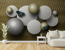 Brown, White Balls Textured Background wallpaper for wall