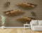 Flying Brown Leaves wallpaper for wall