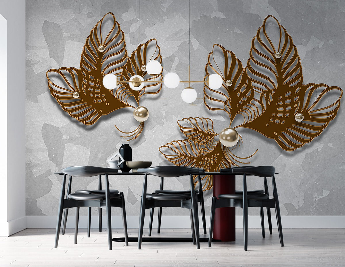 Brown Leaves wallpaper for wall