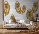 Golden Colour Birds Feather wallpaper for wall