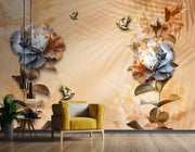 Brown And White Flowers wallpaper for wall