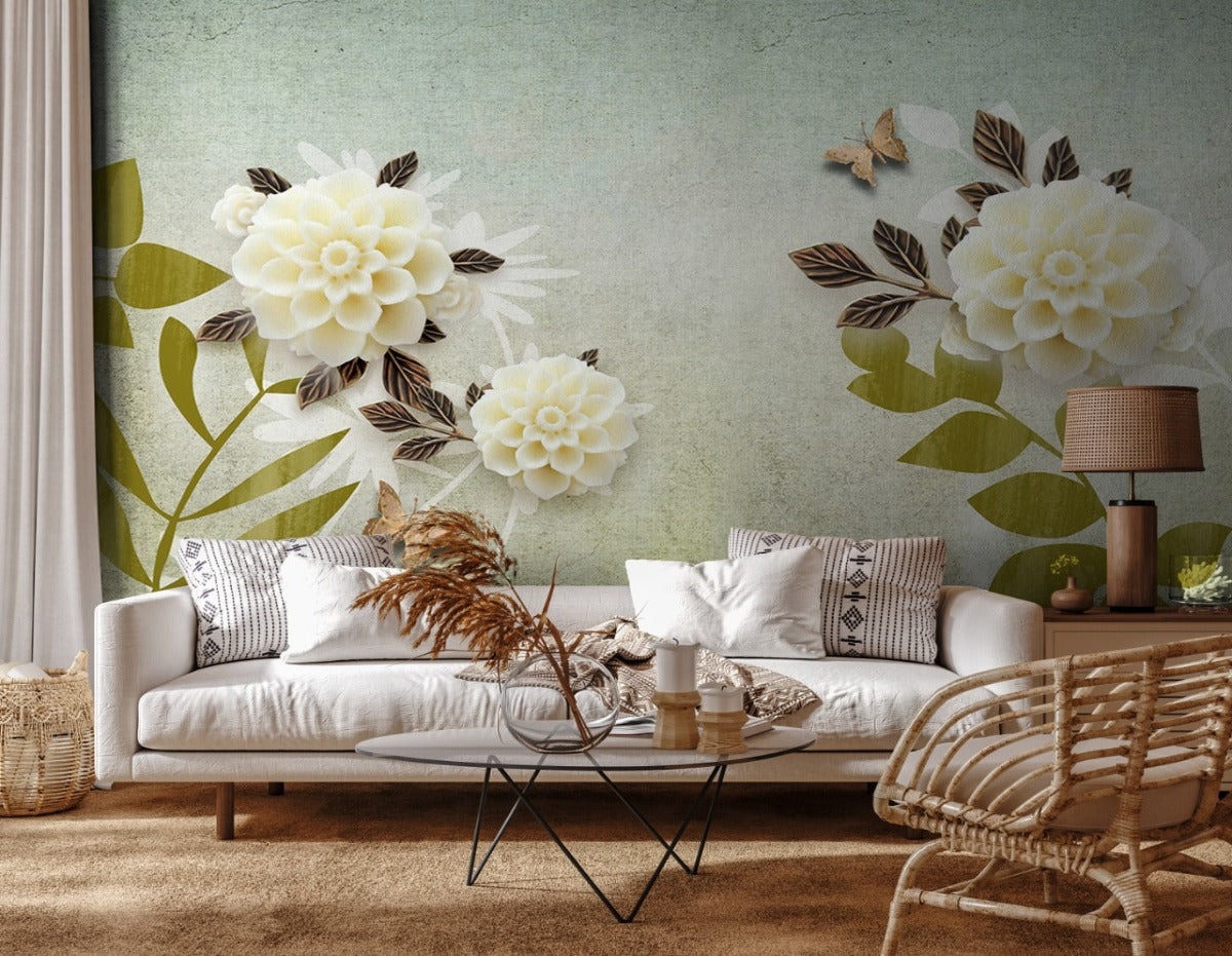 White Daisy Flower wallpaper for wall