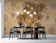 3D Dry Brown Tree wallpaper for wall