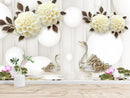 Bright White Flowers wallpaper for wall