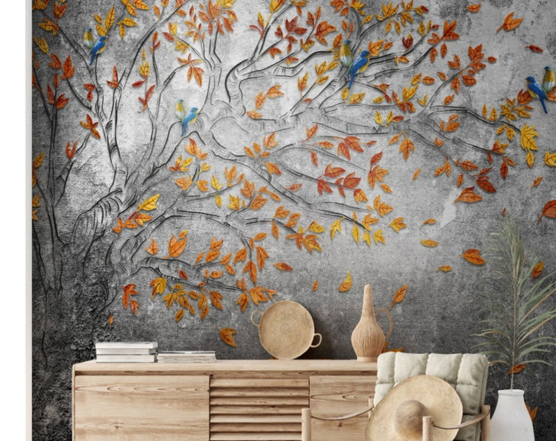 3D minimalist Tree Wallpaper for walls