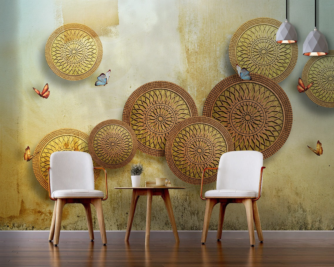 Wooden Chakara wallpaper for wall