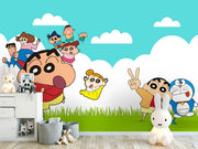 Shin-chan Family and Doreman wallpaper for wall