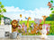 Animated Zoo Animals wallpaper for wall