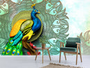 Peacock Mandal Wallpaper for wall