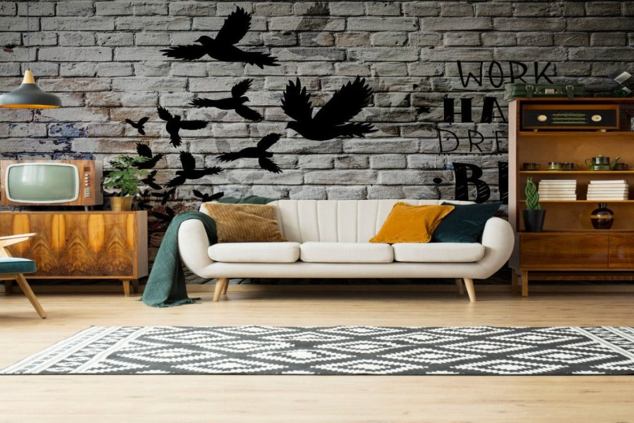 Modern Brick Motivational Wall Wall-cover