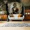 Metallic Textured Buddha Wallpaper for wall