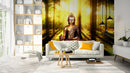 Sunny Forest & Buddha Wallpaper for wall