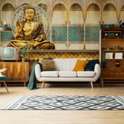 Copper Buddha Outside Palace Courtyard Wallpaper for wall