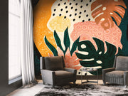 Illustration Of Leaves Wallpaper for wall