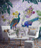 Digital Painting Of Peacocks In Nature Wallpaper for wall