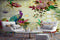 Beautiful Flowers & Peacock Wallpaper for wall
