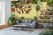 Aesthetic Pink Shaded Flowers On branches Of A tree Wallpaper for wall