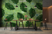Modern Minimalistic Leaf Wallpaper for wall