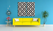 Simple Black And White Mandala Art, Set Of 2