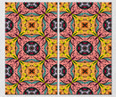 Pink Yellow Indian Pattern, Set Of 2